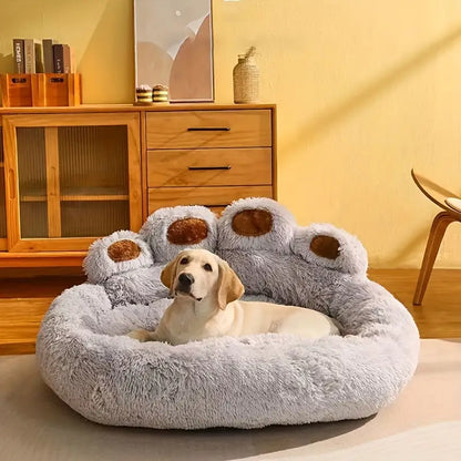 Soft And Cozy Large Pet Bed, Plush Long Hair Dog And Cat Beds Are Designed With Cute Bear Claw Shape, Suitable For Small, Medium And Large Dogs And Cats And Dogs, Pet Winter Products, Warm And Cozy, Thick Pet Mattresses