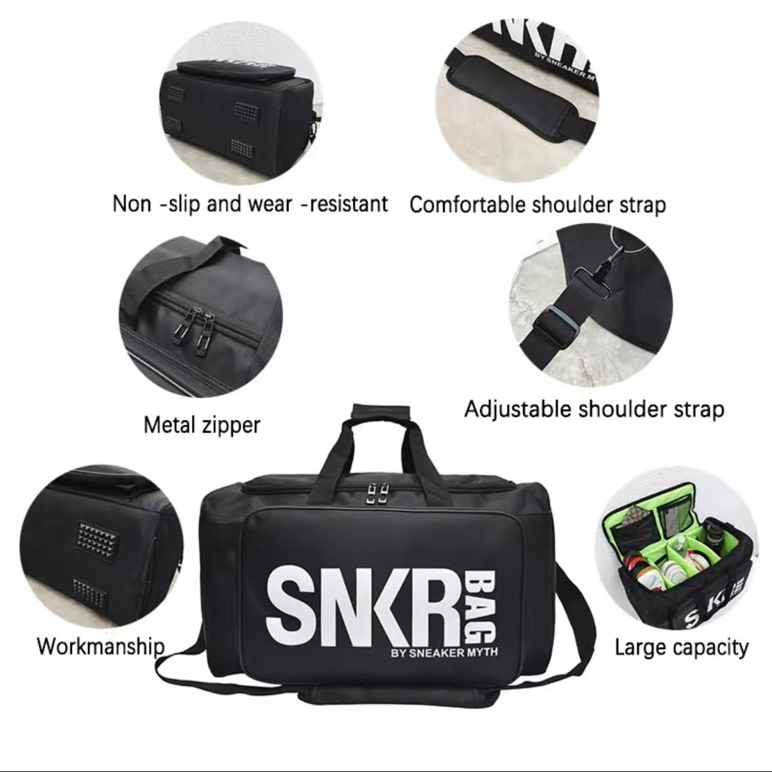 Men's Gym Bag Women's Sneaker Travel Organizer Multifunctional Sports Fitness Multifunctional Duffel Bag