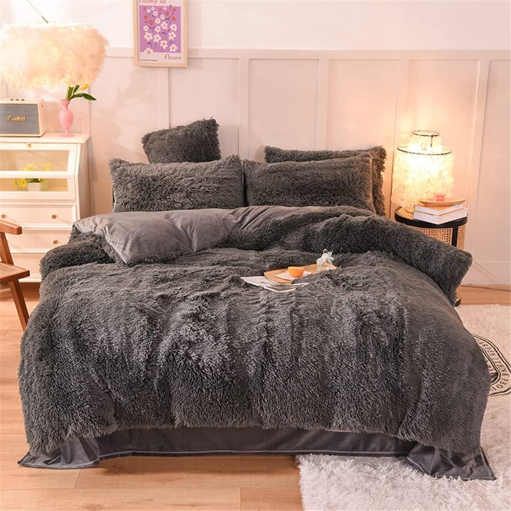 4 Piece Plush Duvet Cover Set - Sportsoney.com 