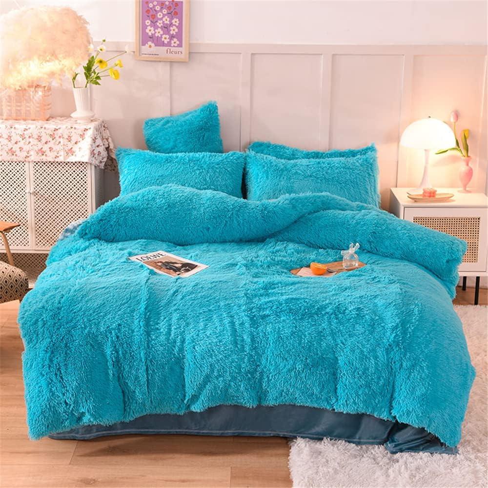 4 Piece Plush Duvet Cover Set - Sportsoney.com 