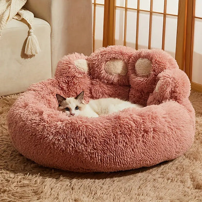 Soft And Cozy Large Pet Bed, Plush Long Hair Dog And Cat Beds Are Designed With Cute Bear Claw Shape, Suitable For Small, Medium And Large Dogs And Cats And Dogs, Pet Winter Products, Warm And Cozy, Thick Pet Mattresses