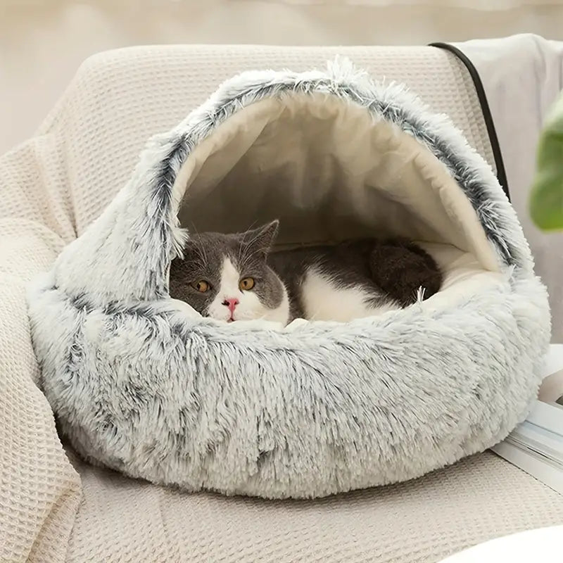 Shell Semi Enclosed Cat Bed