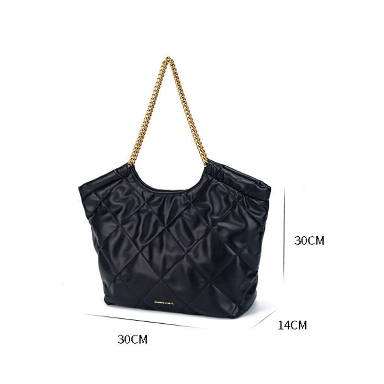 Versatile High Quality Sense of Large-capacity Diamond Lattice Chain Bag