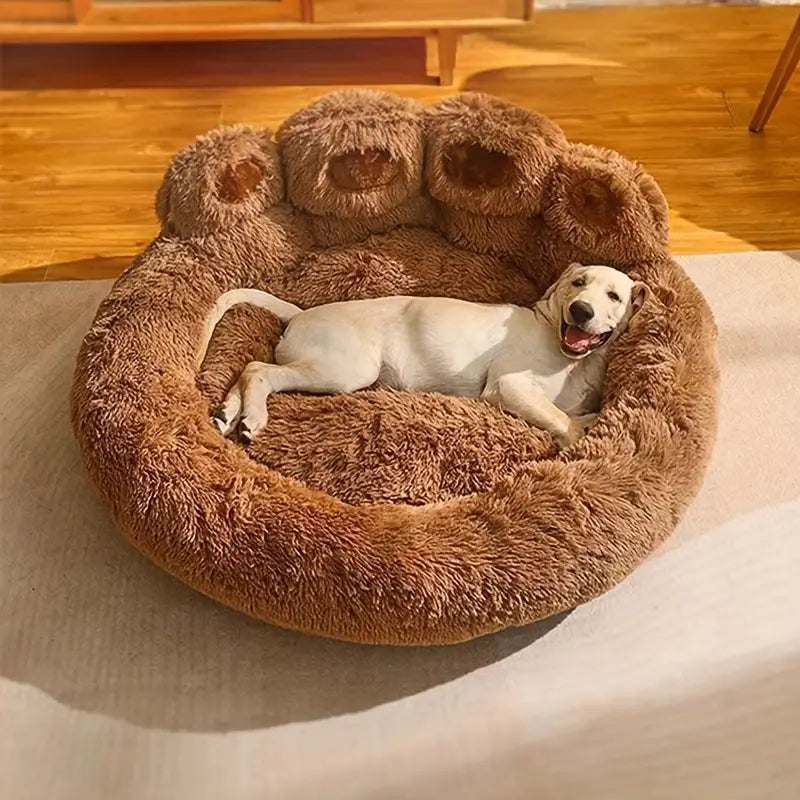 Soft And Cozy Large Pet Bed, Plush Long Hair Dog And Cat Beds Are Designed With Cute Bear Claw Shape, Suitable For Small, Medium And Large Dogs And Cats And Dogs, Pet Winter Products, Warm And Cozy, Thick Pet Mattresses